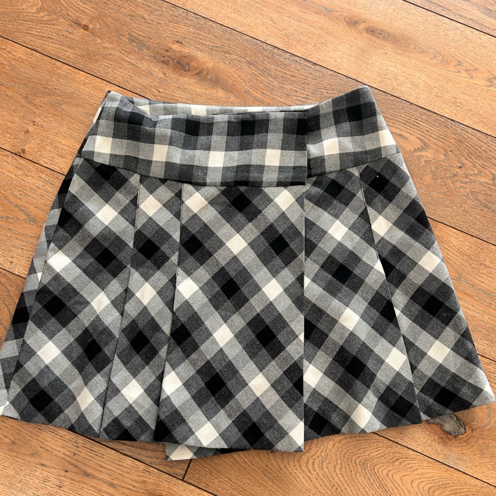 Vintage The Limited Black and White Plaid Skirt
